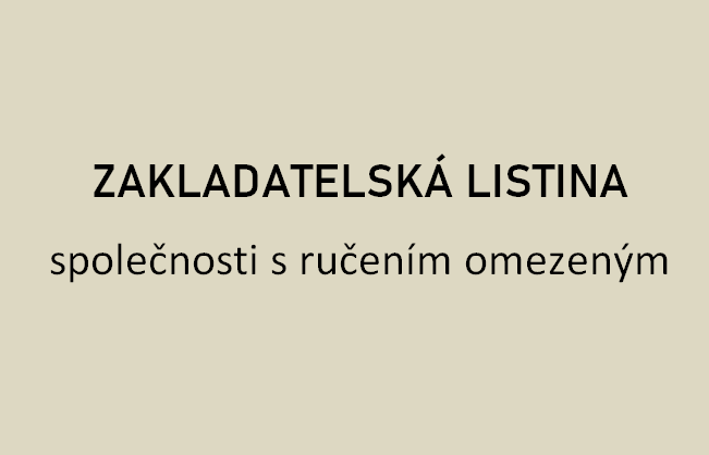 Společenská smlouva / zakladatelská listina