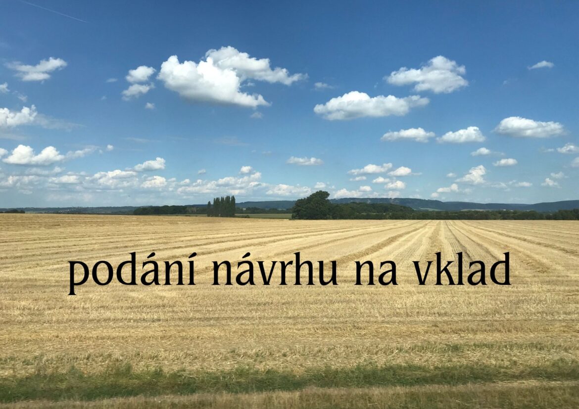 Řízení při podání návrhu na vklad